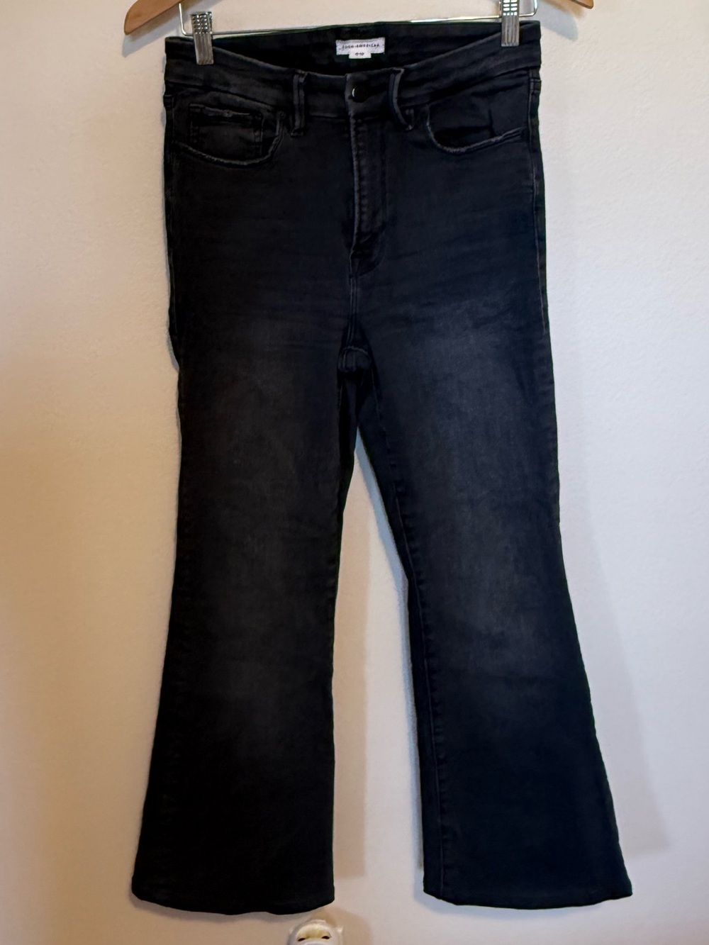 Good American Always Fits Black bootcut Jeans 6-12